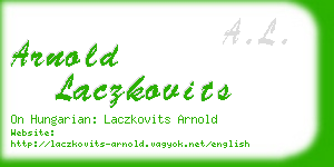 arnold laczkovits business card